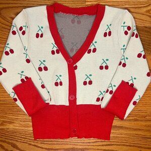 ADORABLE RED CHERRY CARDIGAN
